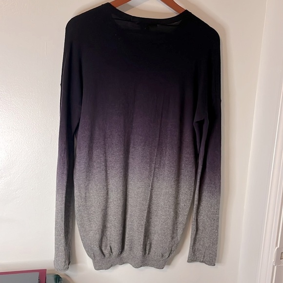 Vince Purple & Gray Ombre Wool/Cashmere Long Sleeve Tunic Sweater Sz M - Picture 8 of 8